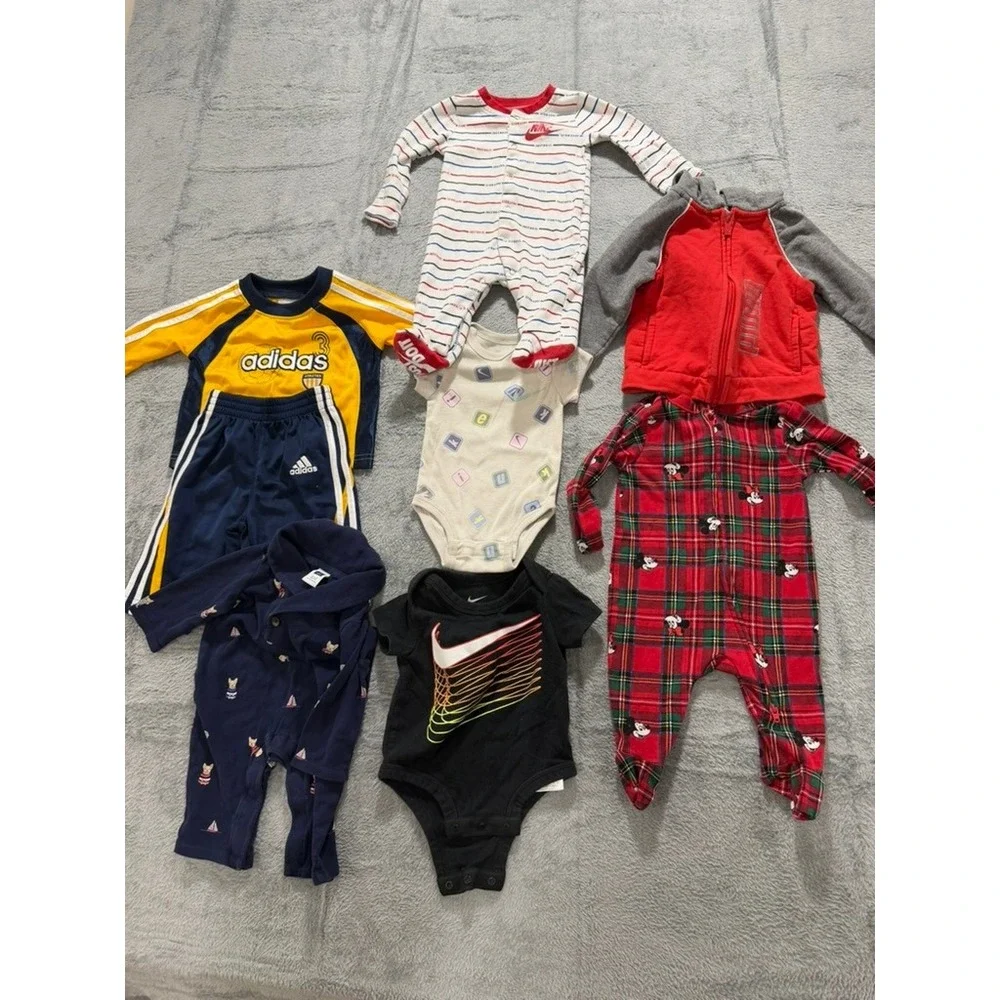 Nike Adidas Puma Janie and Jack Baby Boy Clothes Bundle 0-9M 7pc Lot - Picture 10 of 10